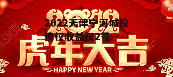 2022天津宁河城投债权收益权2号