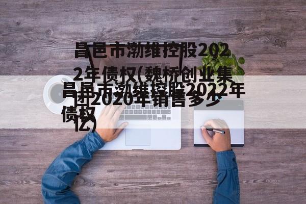 昌邑市渤维控股2022年债权(魏桥创业集团2020年销售多少亿)