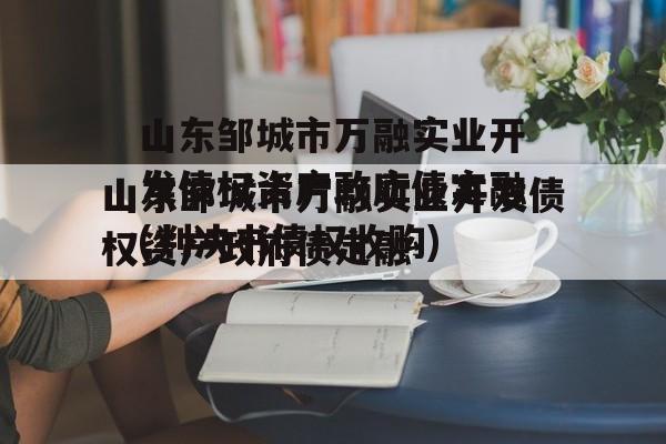 山东邹城市万融实业开发债权资产政府债定融(判决书债权收购)