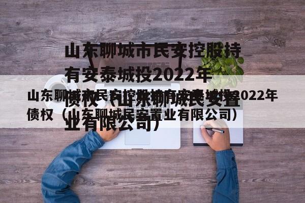 山东聊城市民安控股持有安泰城投2022年债权（山东聊城民安置业有限公司）