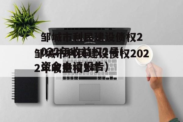 邹城市利民建设债权2022年收益权2号(资金申请报告)