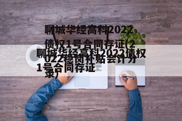 聊城华经高科2022债权1号合同存证(2022稳岗补贴会计分录)