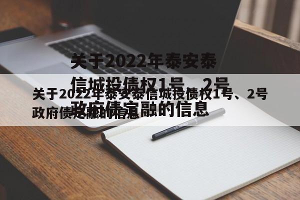 关于2022年泰安泰信城投债权1号、2号政府债定融的信息