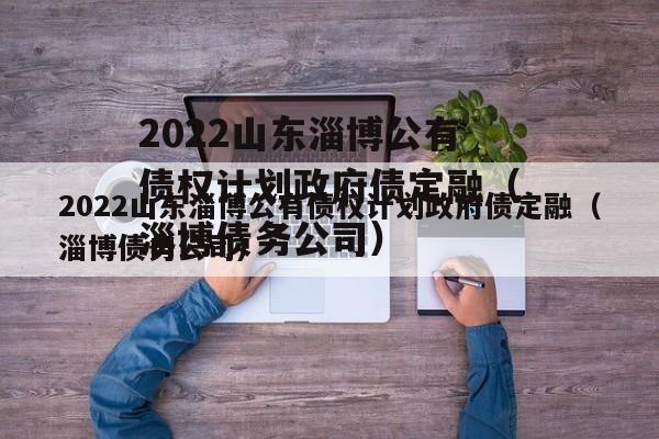 2022山东淄博公有债权计划政府债定融（淄博债务公司）