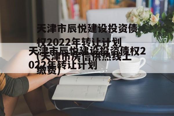 天津市辰悦建设投资债权2022年转让计划(天津市房信供热线上缴费)