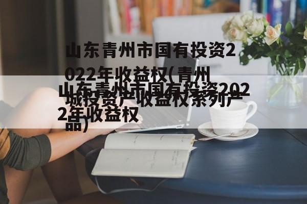 山东青州市国有投资2022年收益权(青州城投资产收益权系列产品)