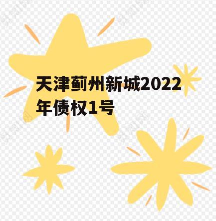 天津蓟州新城2022年债权1号