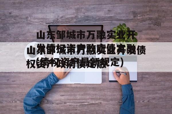 山东邹城市万融实业开发债权资产政府债定融(债权资产最新规定)