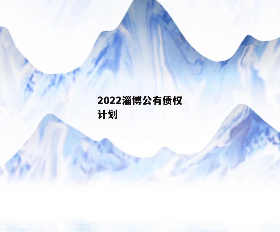 2022淄博公有债权计划