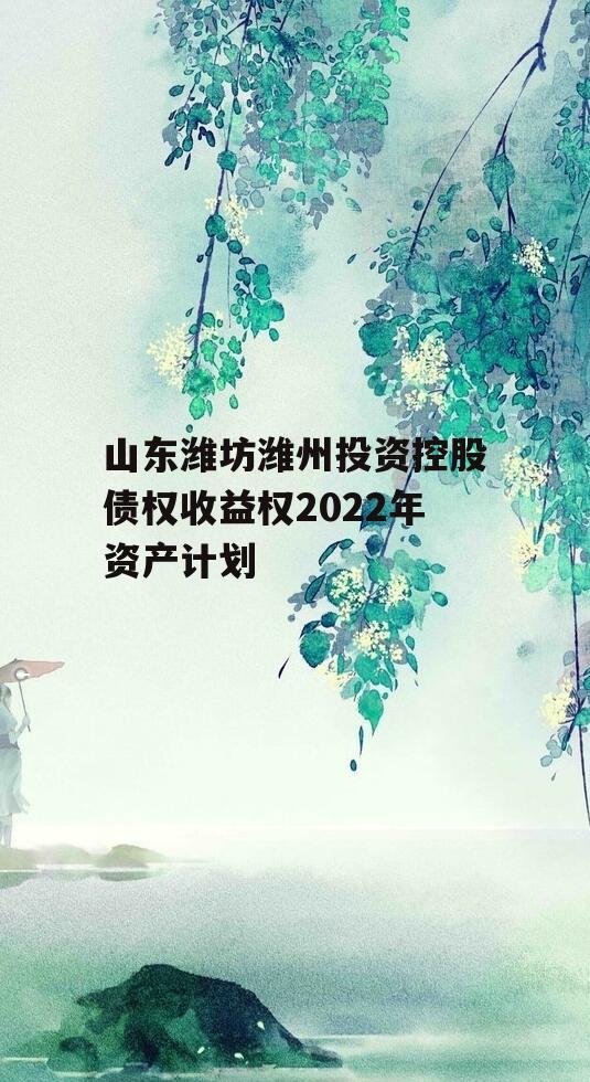 山东潍坊潍州投资控股债权收益权2022年资产计划