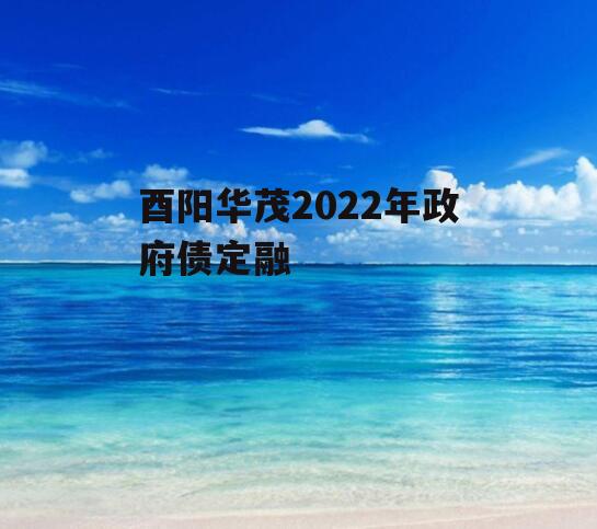 酉阳华茂2022年政府债定融