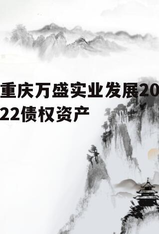 重庆万盛实业发展2022债权资产