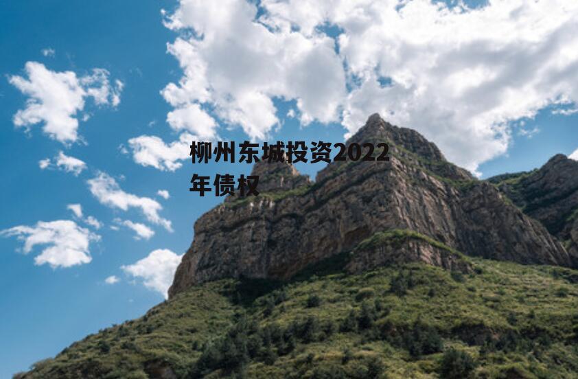 柳州东城投资2022年债权