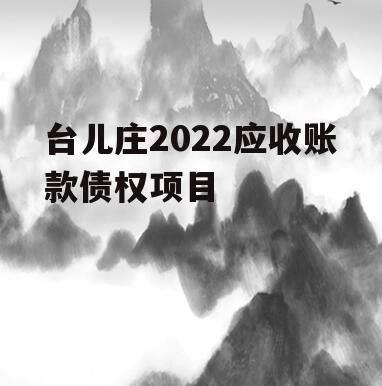 台儿庄2022应收账款债权项目