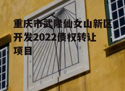 重庆市武隆仙女山新区开发2022债权转让项目