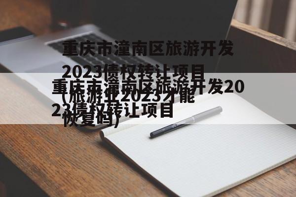 重庆市潼南区旅游开发2023债权转让项目(旅游业2023才能恢复吗)