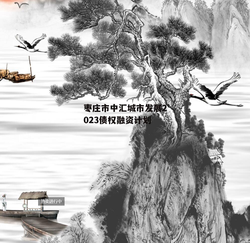 枣庄市中汇城市发展2023债权融资计划