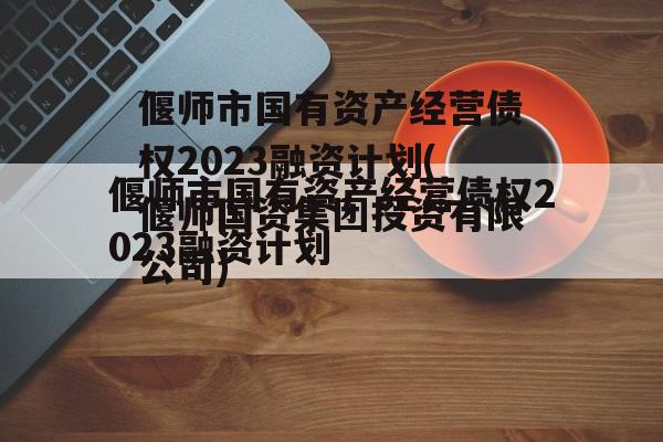 偃师市国有资产经营债权2023融资计划(偃师国资集团投资有限公司)