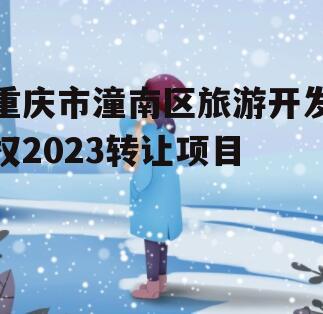 重庆市潼南区旅游开发权2023转让项目