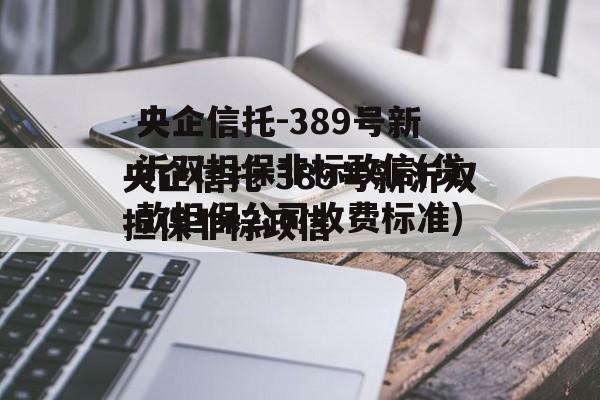 央企信托-389号新沂双担保非标政信(贷款担保公司收费标准)