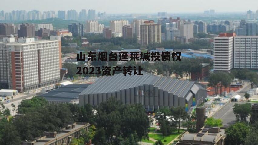 山东烟台蓬莱城投债权2023资产转让