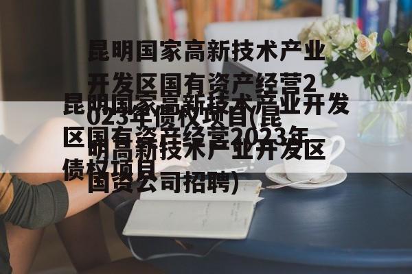 昆明国家高新技术产业开发区国有资产经营2023年债权项目(昆明高新技术产业开发区国资公司招聘)