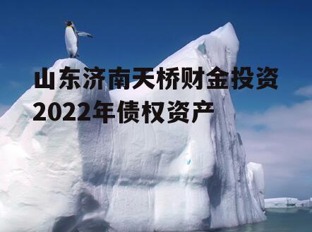 山东济南天桥财金投资2022年债权资产