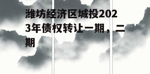 潍坊经济区城投2023年债权转让一期，二期