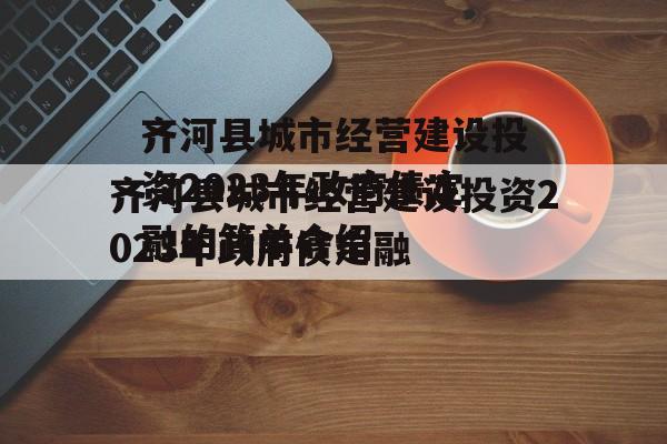 齐河县城市经营建设投资2023年政府债定融的简单介绍