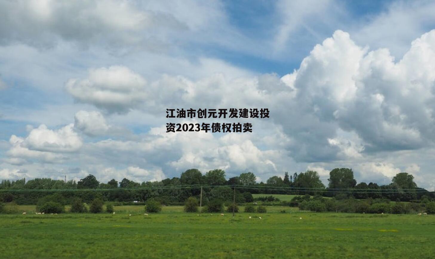 江油市创元开发建设投资2023年债权拍卖