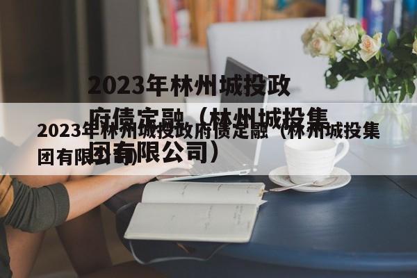 2023年林州城投政府债定融（林州城投集团有限公司）