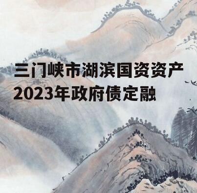 三门峡市湖滨国资资产2023年政府债定融