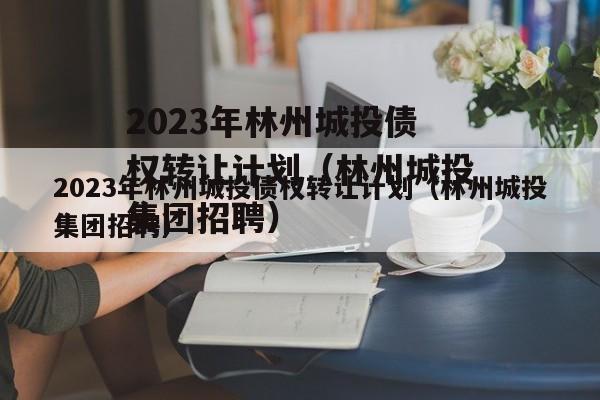 2023年林州城投债权转让计划（林州城投集团招聘）