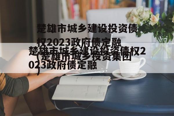 楚雄市城乡建设投资债权2023政府债定融(楚雄市城乡投资集团)