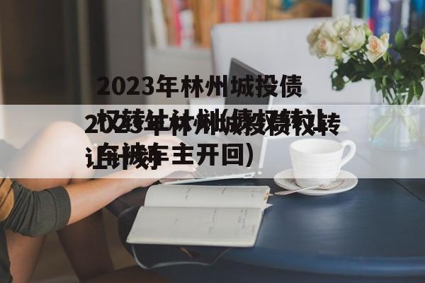 2023年林州城投债权转让计划(债权转让车被车主开回)