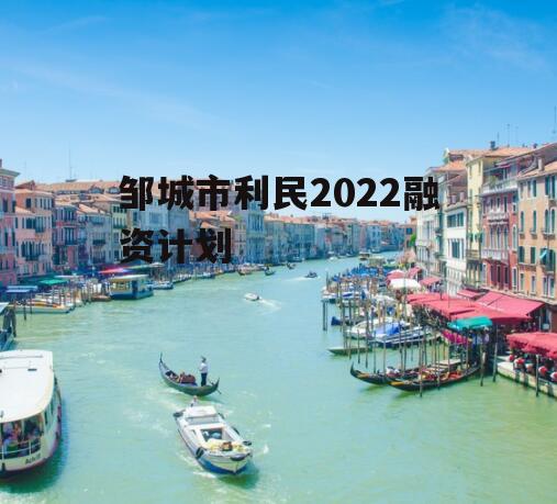 邹城市利民2022融资计划