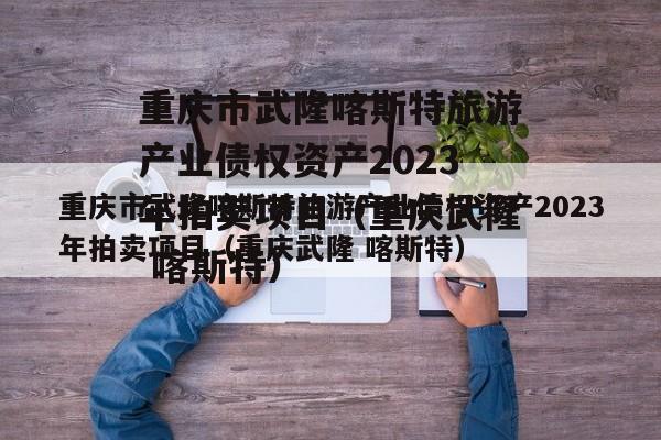 重庆市武隆喀斯特旅游产业债权资产2023年拍卖项目（重庆武隆 喀斯特）