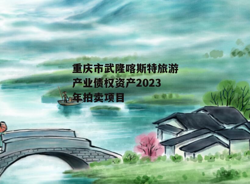 重庆市武隆喀斯特旅游产业债权资产2023年拍卖项目