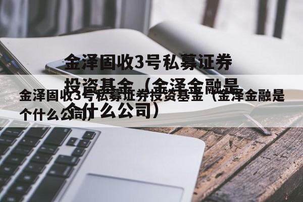 金泽固收3号私募证券投资基金（金泽金融是个什么公司）