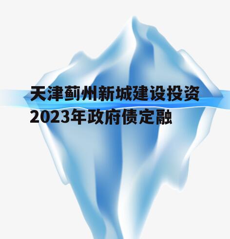 天津蓟州新城建设投资2023年政府债定融