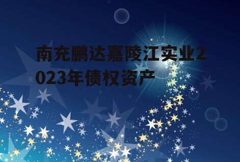 南充鹏达嘉陵江实业2023年债权资产