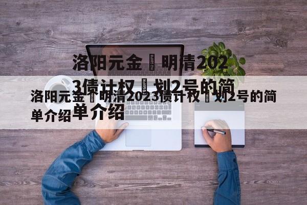 洛阳元金‬明清2023债计权‬划2号的简单介绍