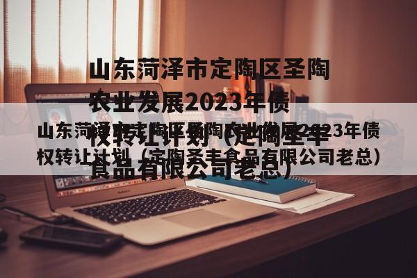 山东菏泽市定陶区圣陶农业发展2023年债权转让计划（定陶圣丰食品有限公司老总）