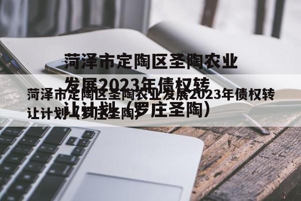 菏泽市定陶区圣陶农业发展2023年债权转让计划（罗庄圣陶）