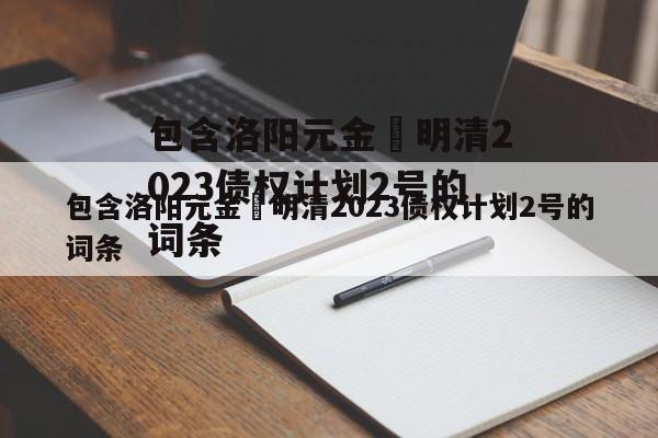 包含洛阳元金‬明清2023债权计划2号的词条