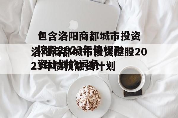 包含洛阳商都城市投资控股2023年债权融资计划的词条