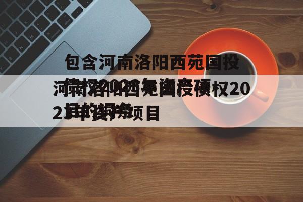 包含河南洛阳西苑国投债权2023年资产项目的词条