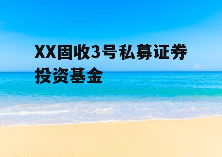 XX固收3号私募证券投资基金