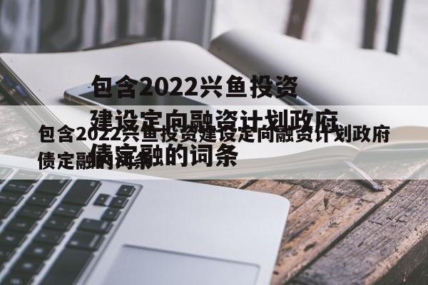 包含2022兴鱼投资建设定向融资计划政府债定融的词条