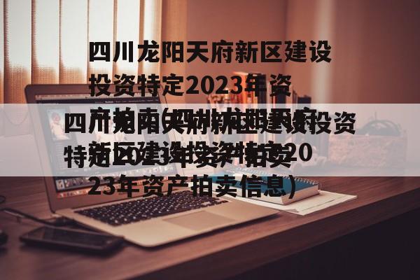 四川龙阳天府新区建设投资特定2023年资产拍卖(四川龙阳天府新区建设投资特定2023年资产拍卖信息)